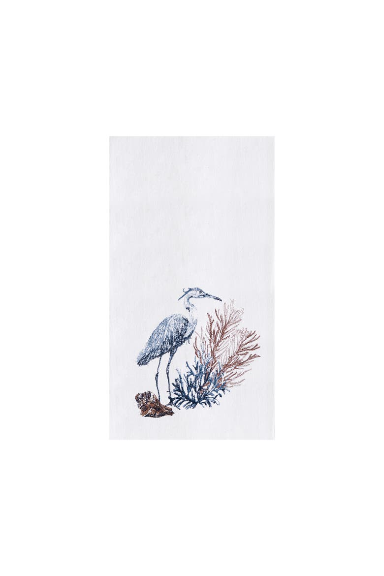 Blue Heron & Seagrass Dishtowel, Main, color, Blue
