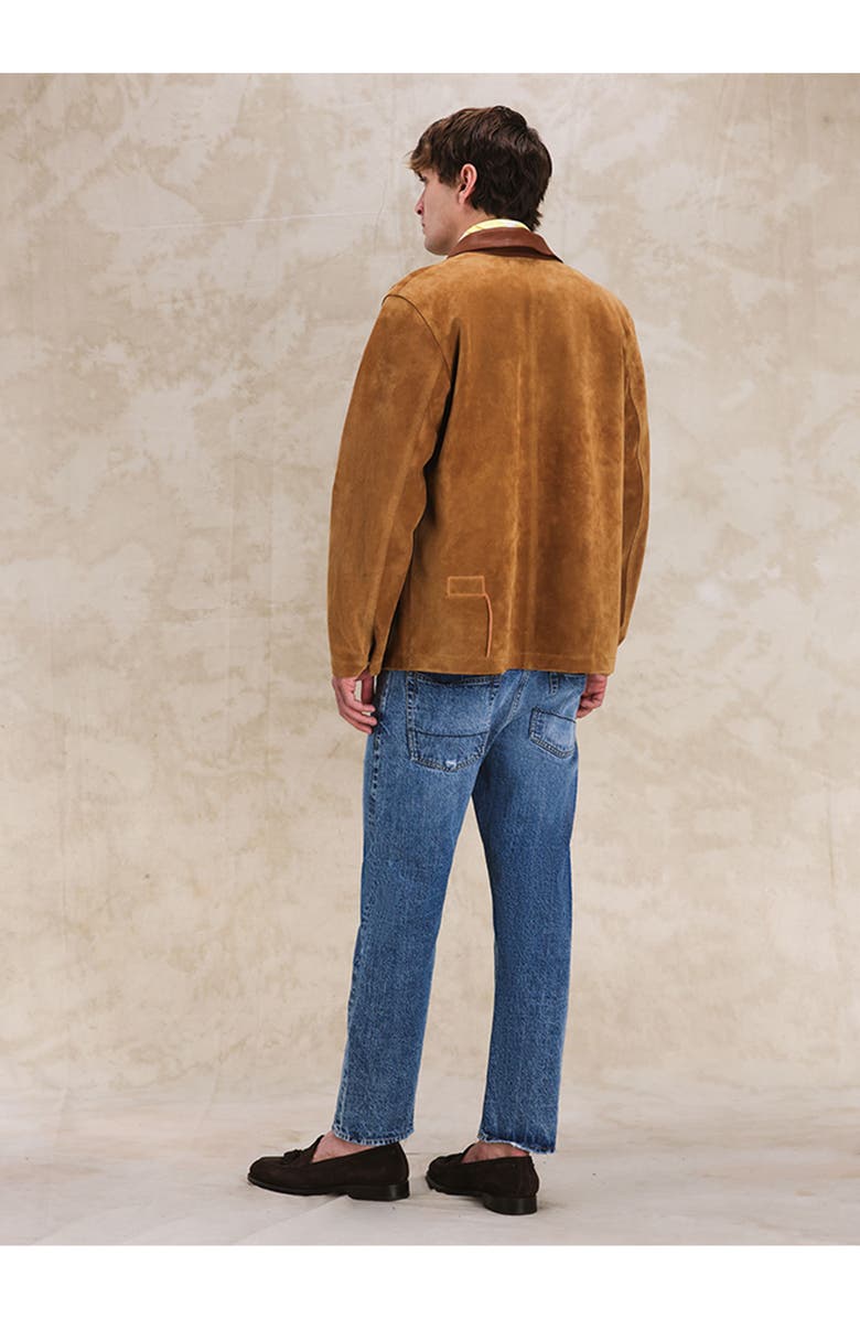 Fortela Montana Suede Leather Jacket, Alternate, color, Camel