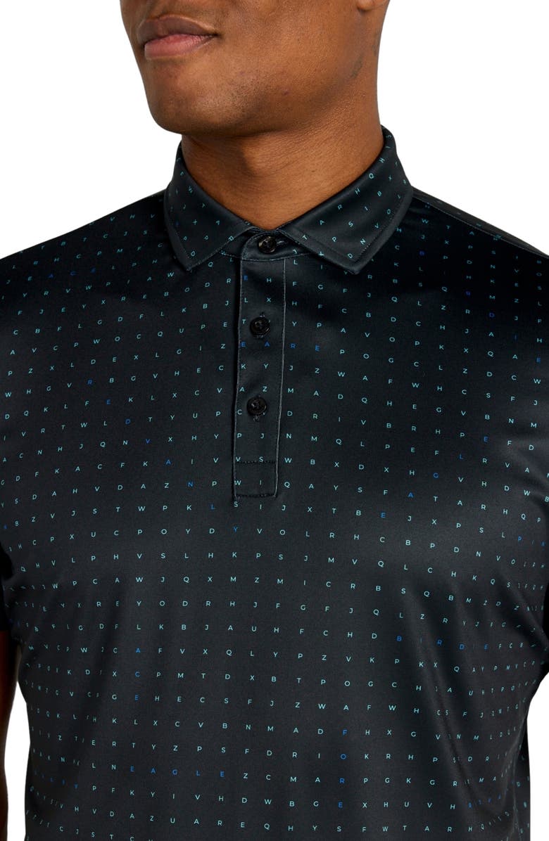 Redvanly The Times Neat Letter Print Performance Polo, Alternate, color,