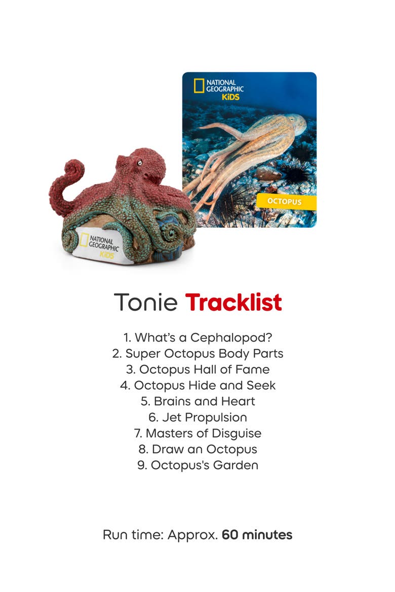 National Geographic Whale & Octopus Tonie Audio Character Bundle, Alternate, color, GREY MULTI