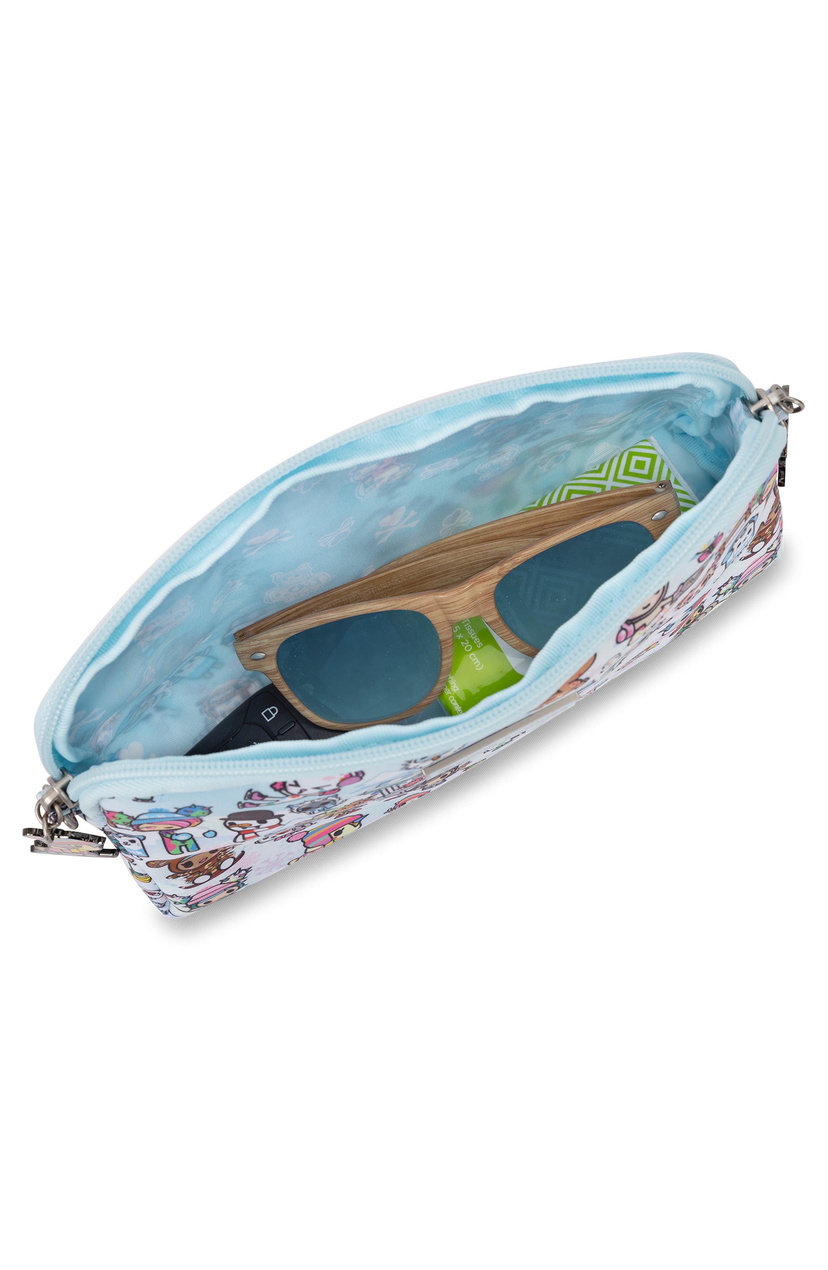 Be Set Zip Top Case, Alternate, color, TOKIDOKI SNOW DAY