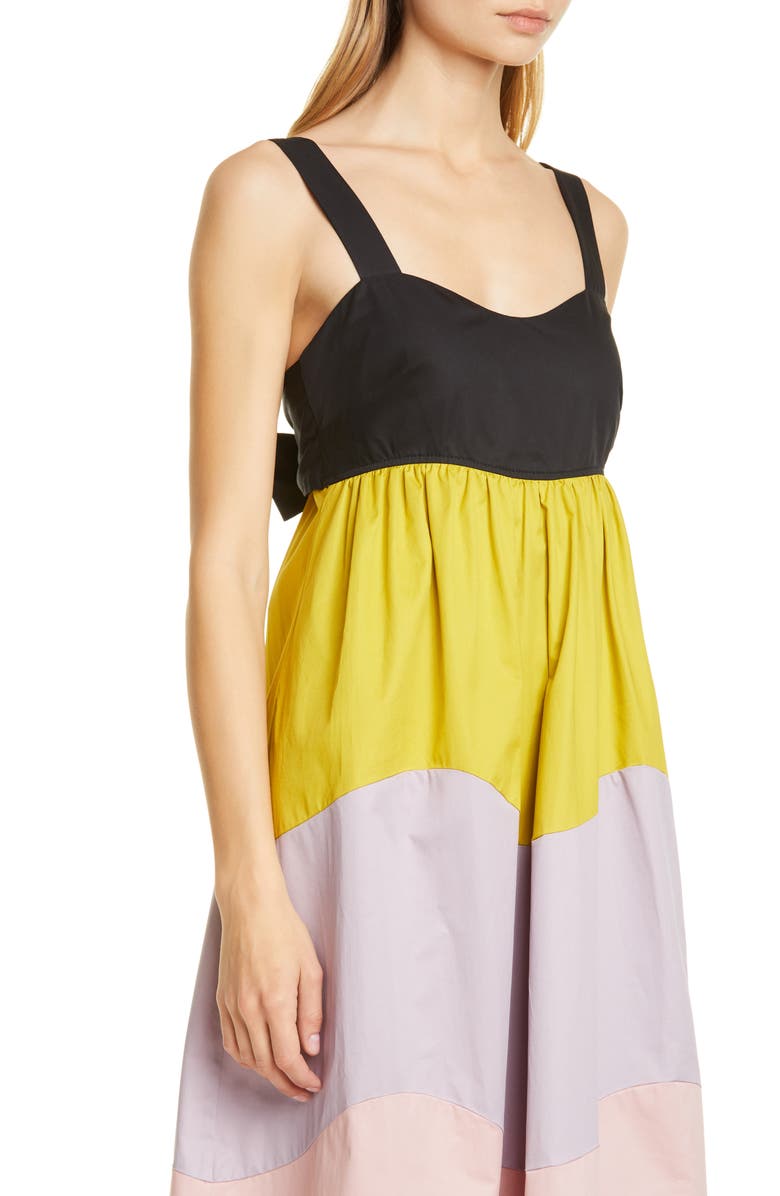Kate Spade New York scallop colorblock midi dress, Alternate, color,