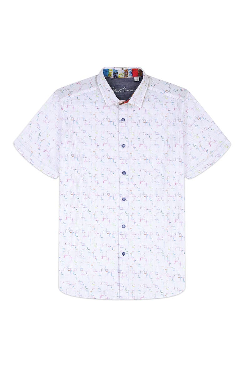 Kingshold Short Sleeve Button-Up Shirt, Alternate, color, MULTI