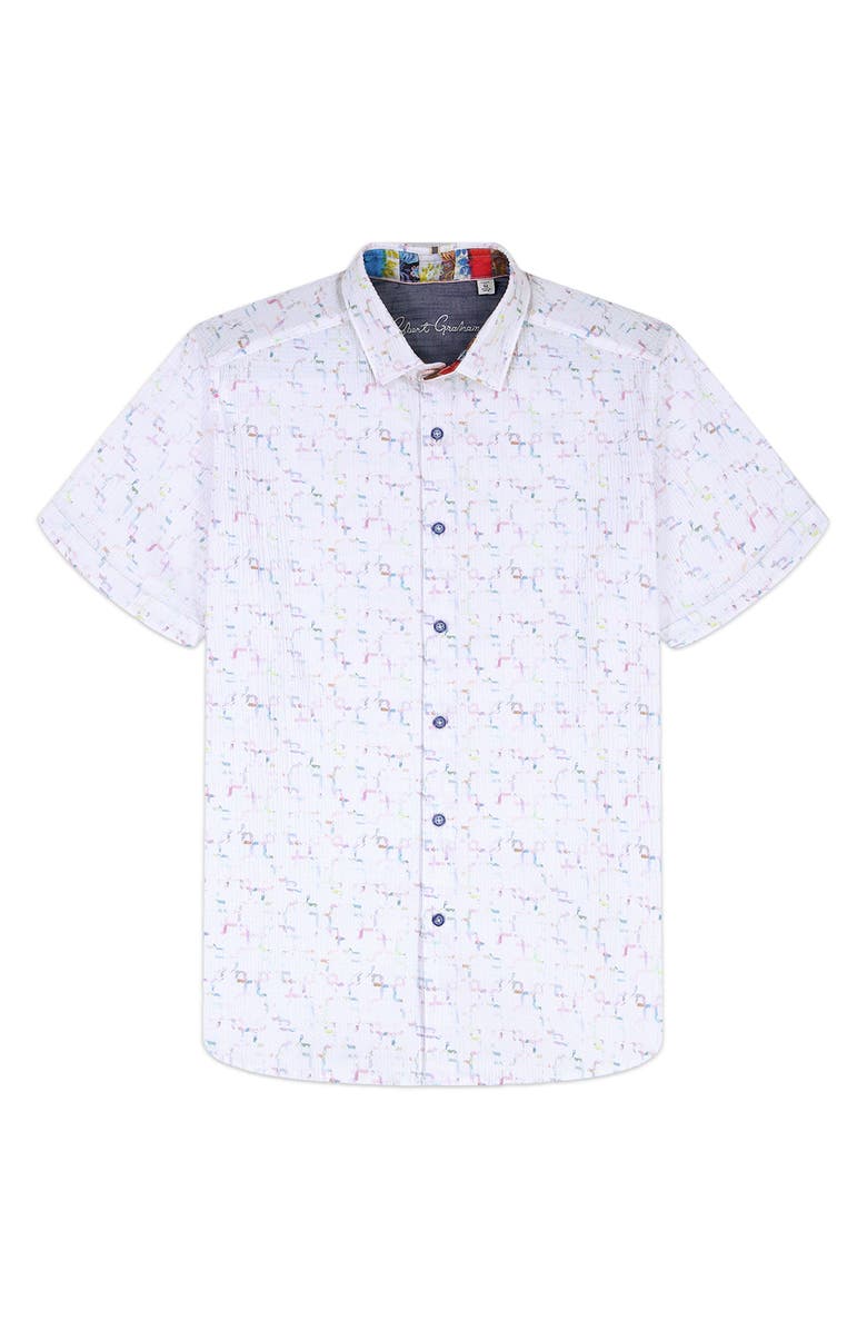 Robert Graham Kingshold Short Sleeve Button-Up Shirt, Alternate, color, Multi
