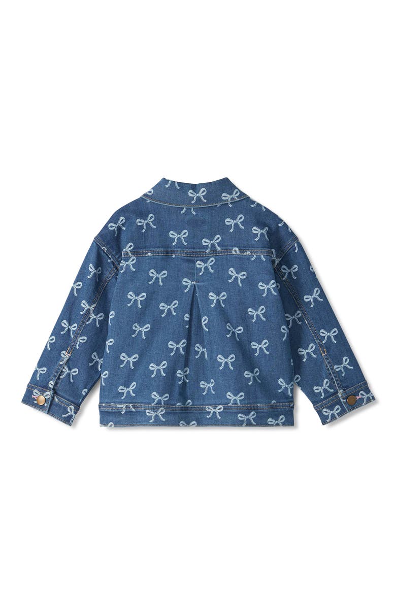 Kids' Bows Denim Jacket, Alternate, color, WASHED DENIM