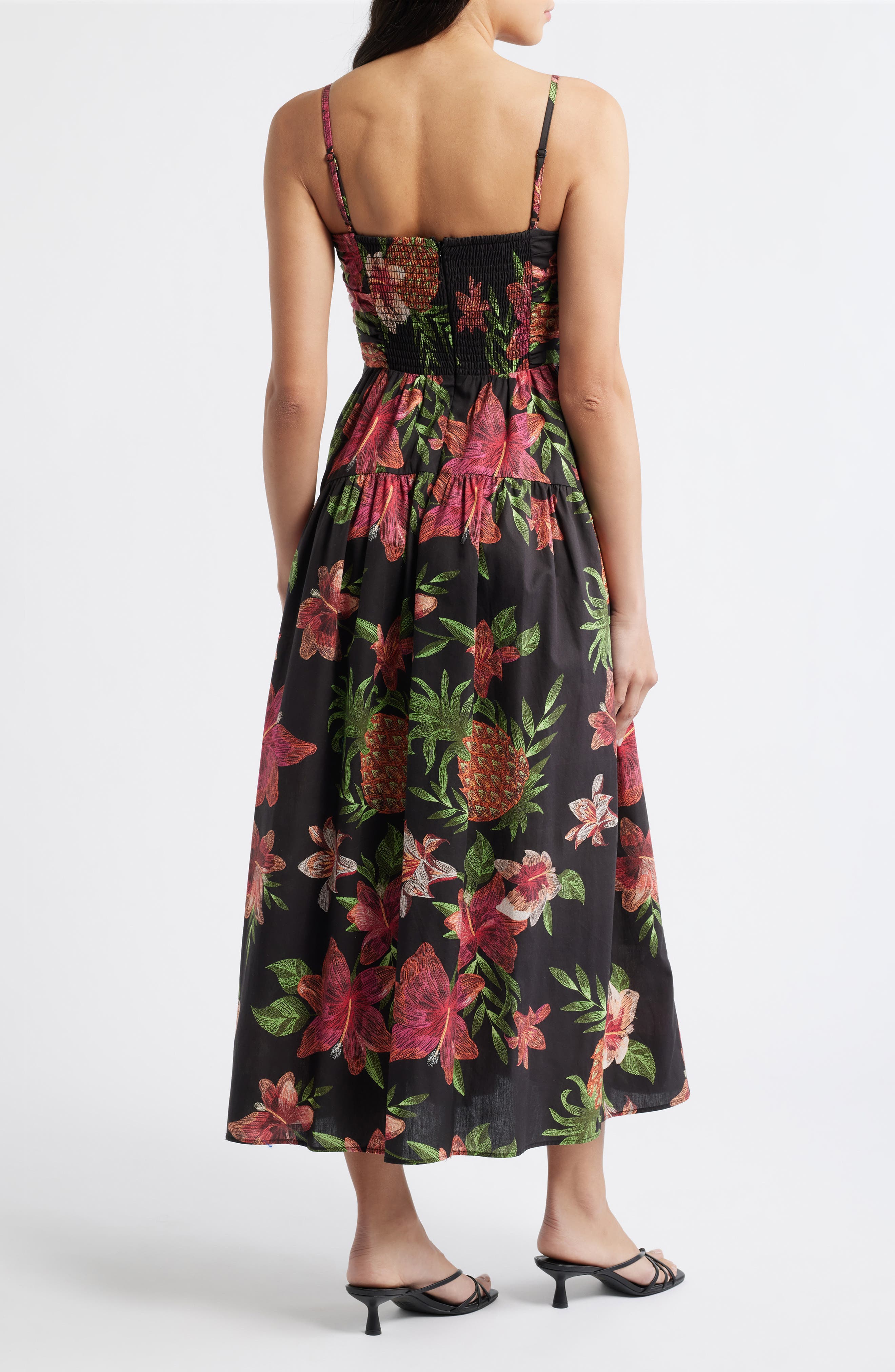 Floral Cotton Midi Dress - image 2