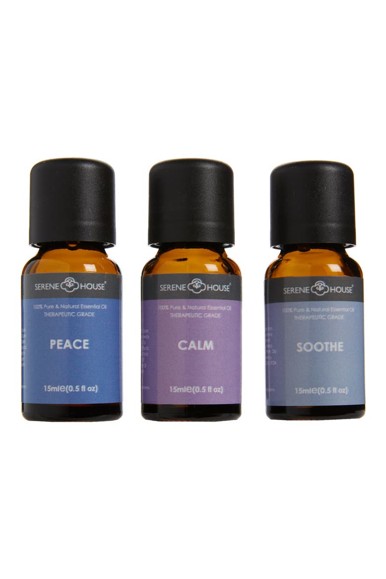 Peace & Calming 3-Pack Essential Oils, Main, color, WHITE