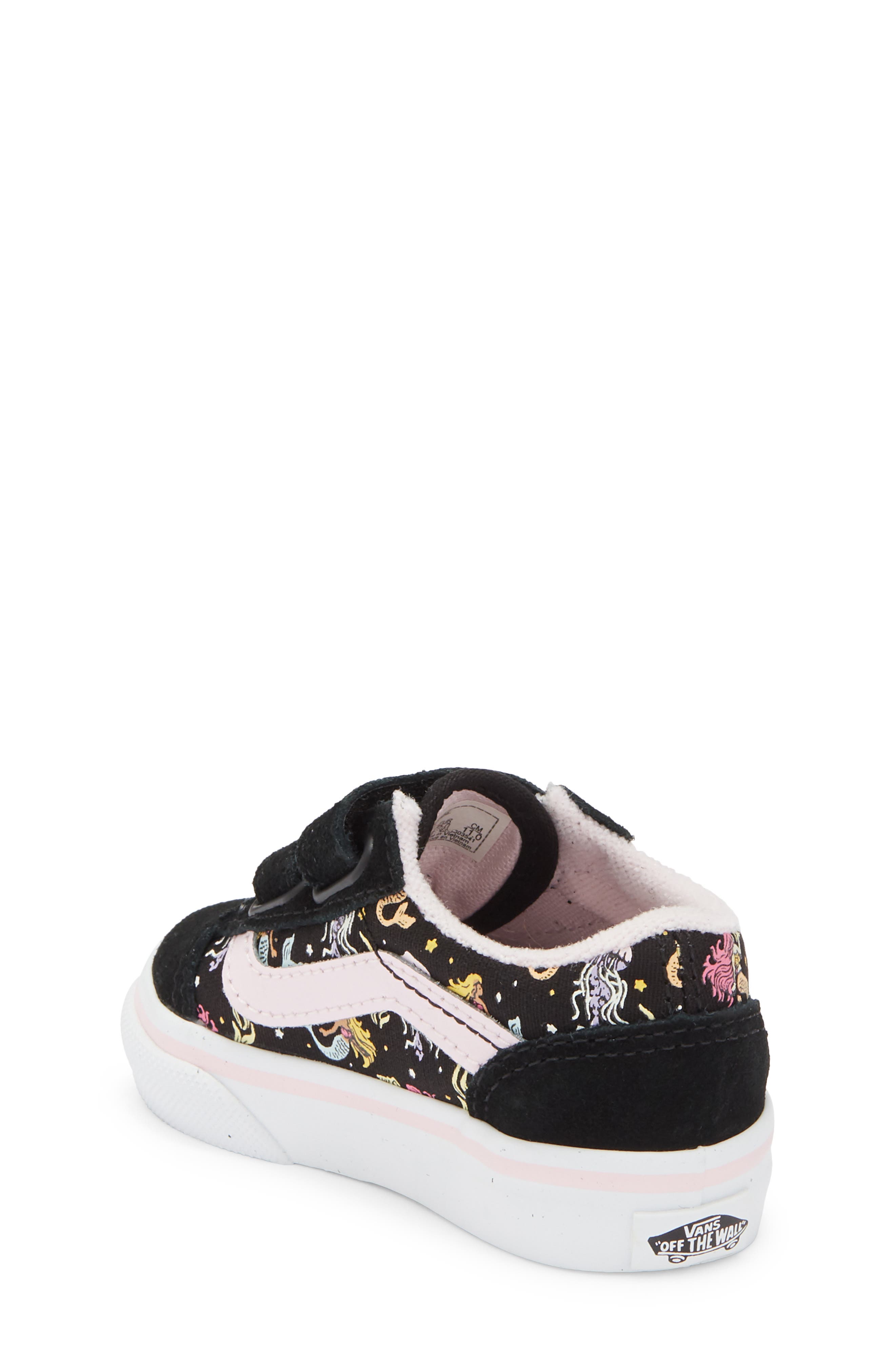 Kids' Old Skool V Sneaker, Alternate, color, BLACK PASTEL PINK