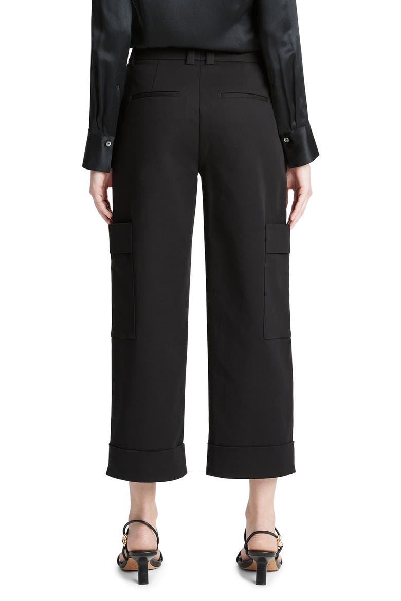 Stretch Cotton Crop Utility Pants, Alternate, color, BLACK
