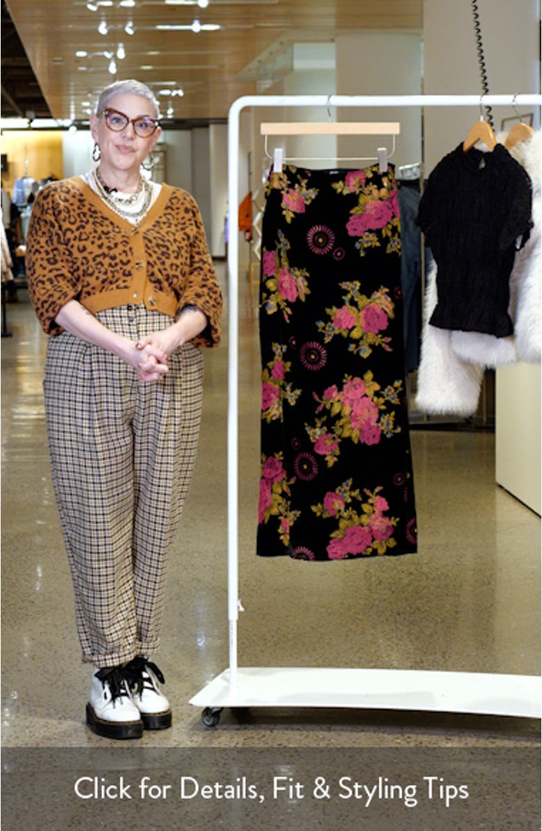 Floral Devore Maxi Skirt, sales video thumbnail