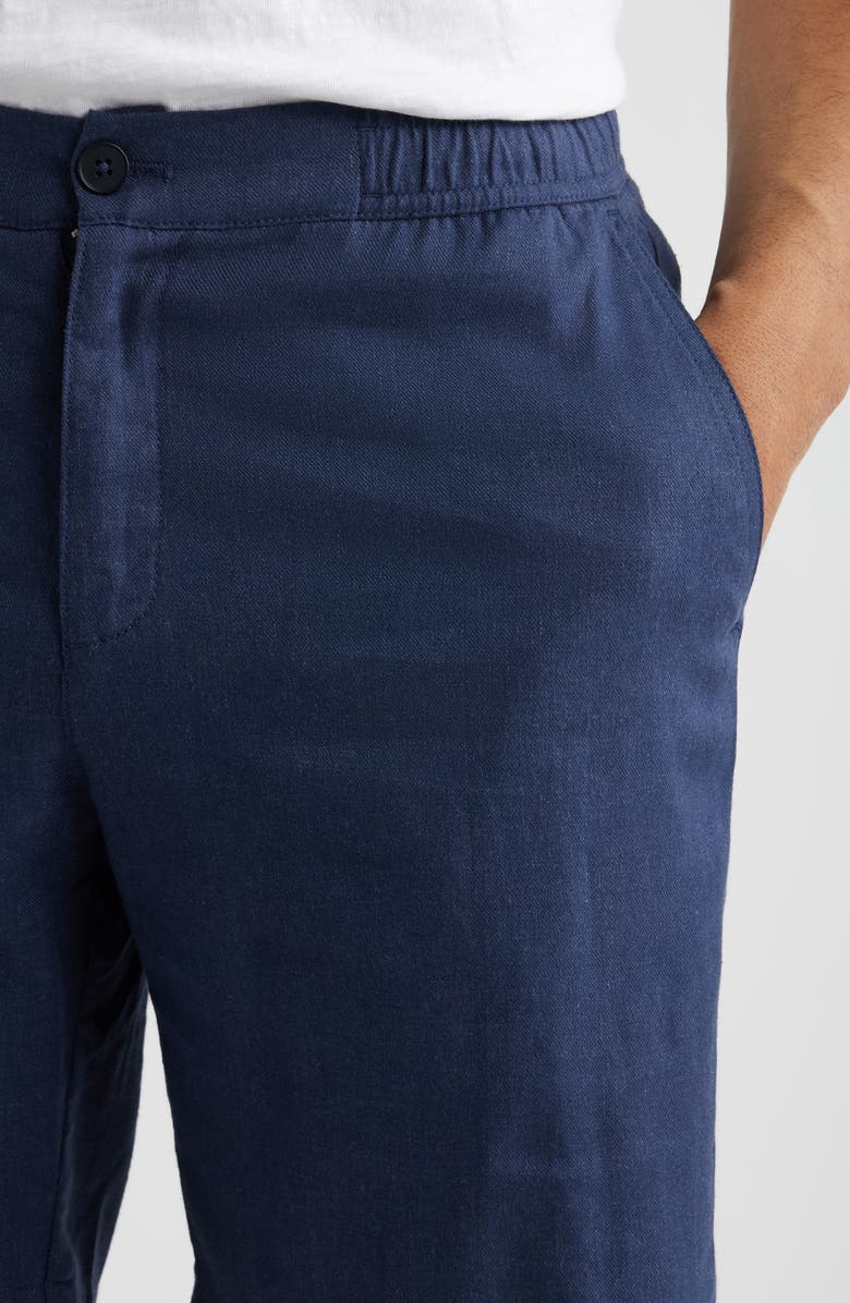 Bugatchi Aerolinen Linen Blend Shorts, Alternate, color, Navy
