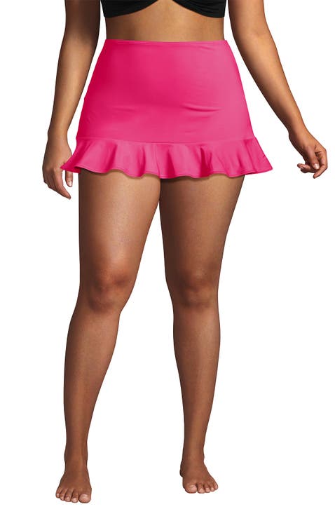 Ruffle Hem Mini Swim Skirt