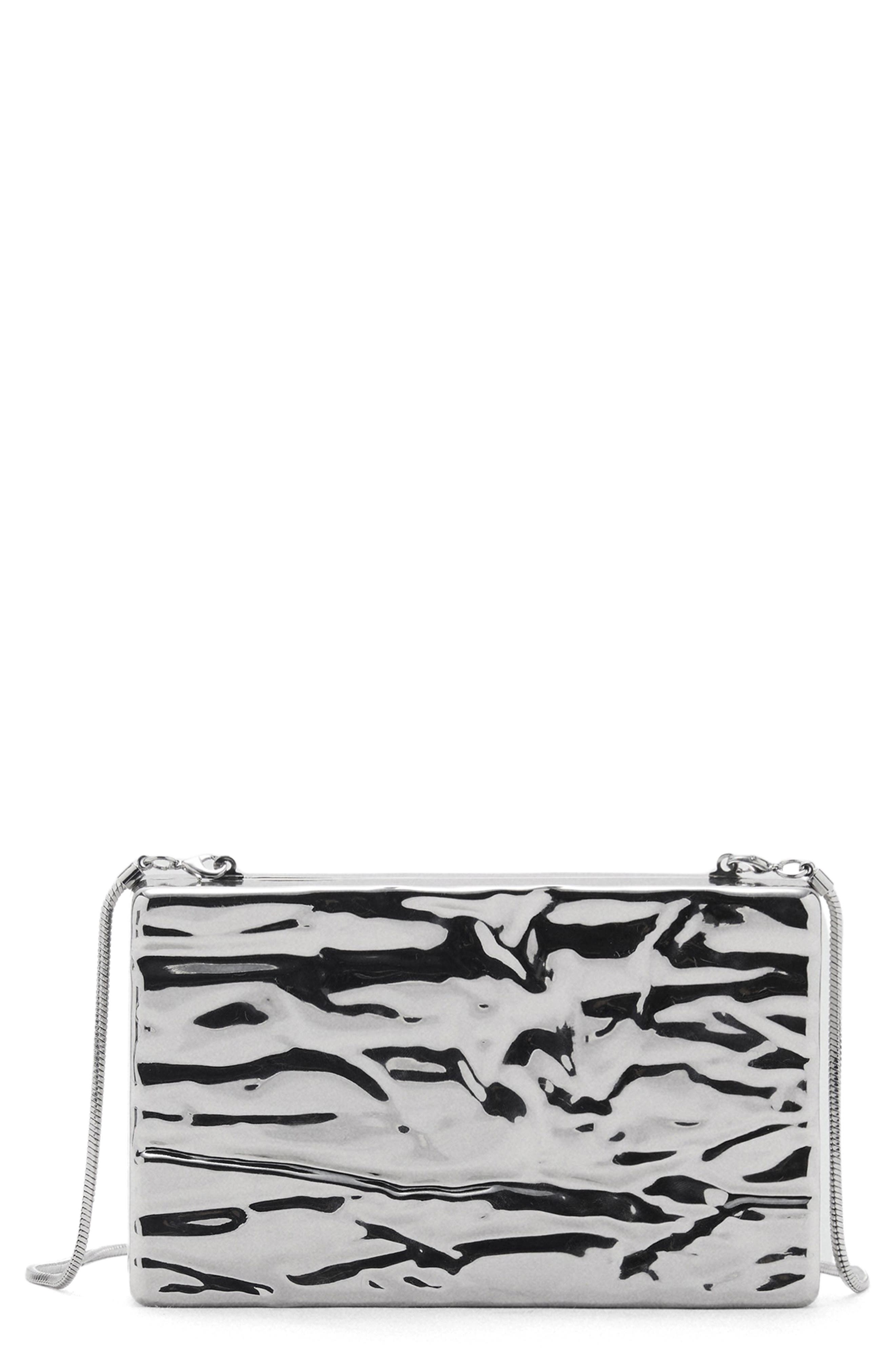 MANGO Textured Metal Clutch, Main, color, 