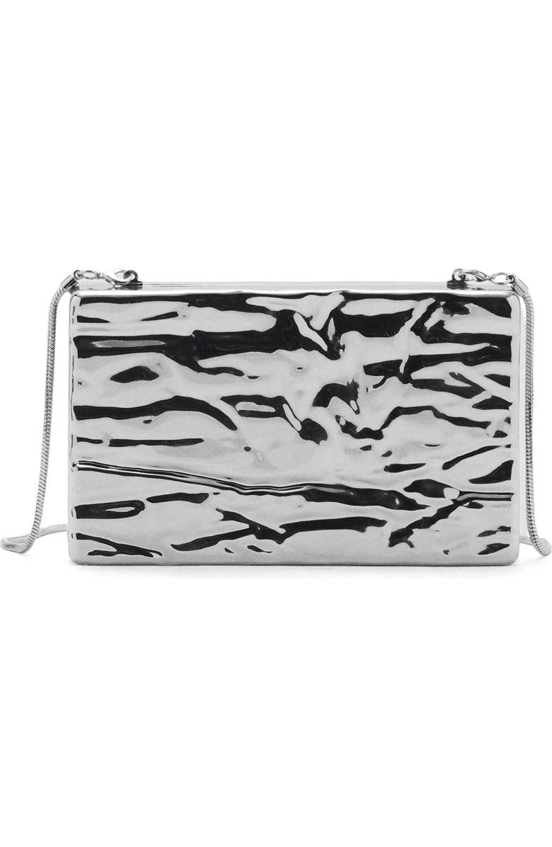 MANGO Textured Metal Clutch, Main, color,