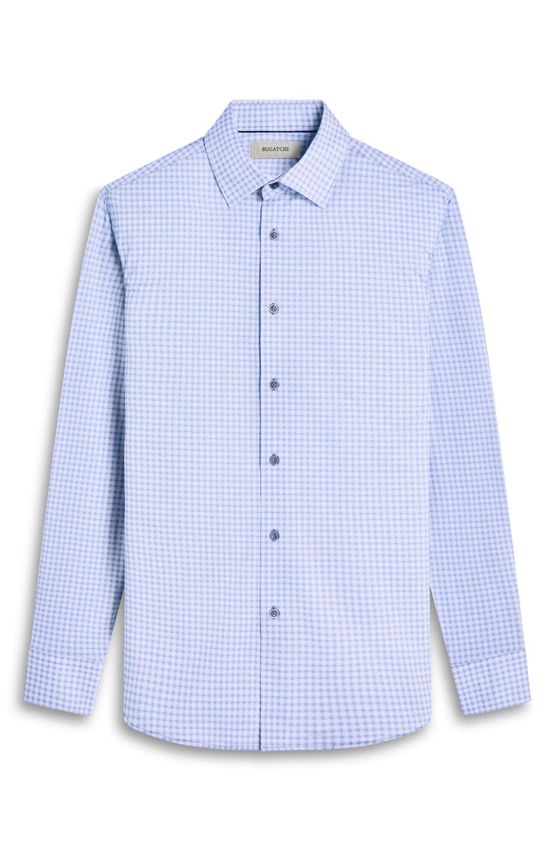 Bugatchi James OoohCotton<sup>®</sup> Geometric Print Button-Up Shirt, Alternate, color, Air Blue