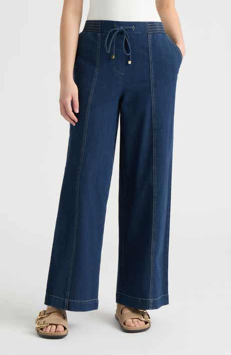 NVLT Wide Leg Drawstring Jeans