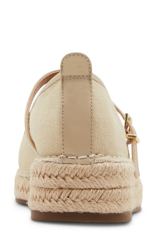 Blondo Hanah Waterproof Espadrille Mary Jane Flat In Almond Fabric