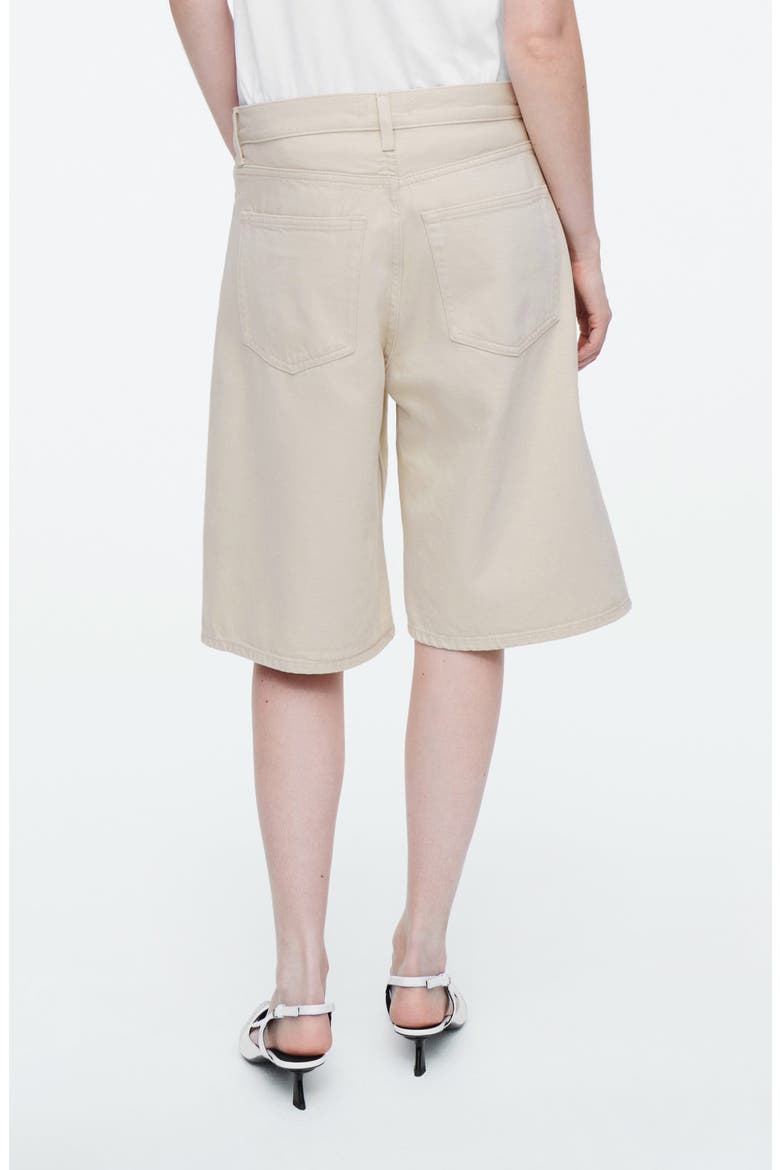 Long Denim Shorts, Alternate, color, WHITE LIGHT