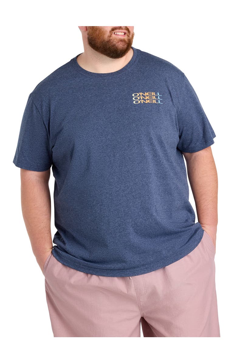 O'Neill Big & Tall Triple-Stack Graphic Tee V2, Main, color, Navy Heather