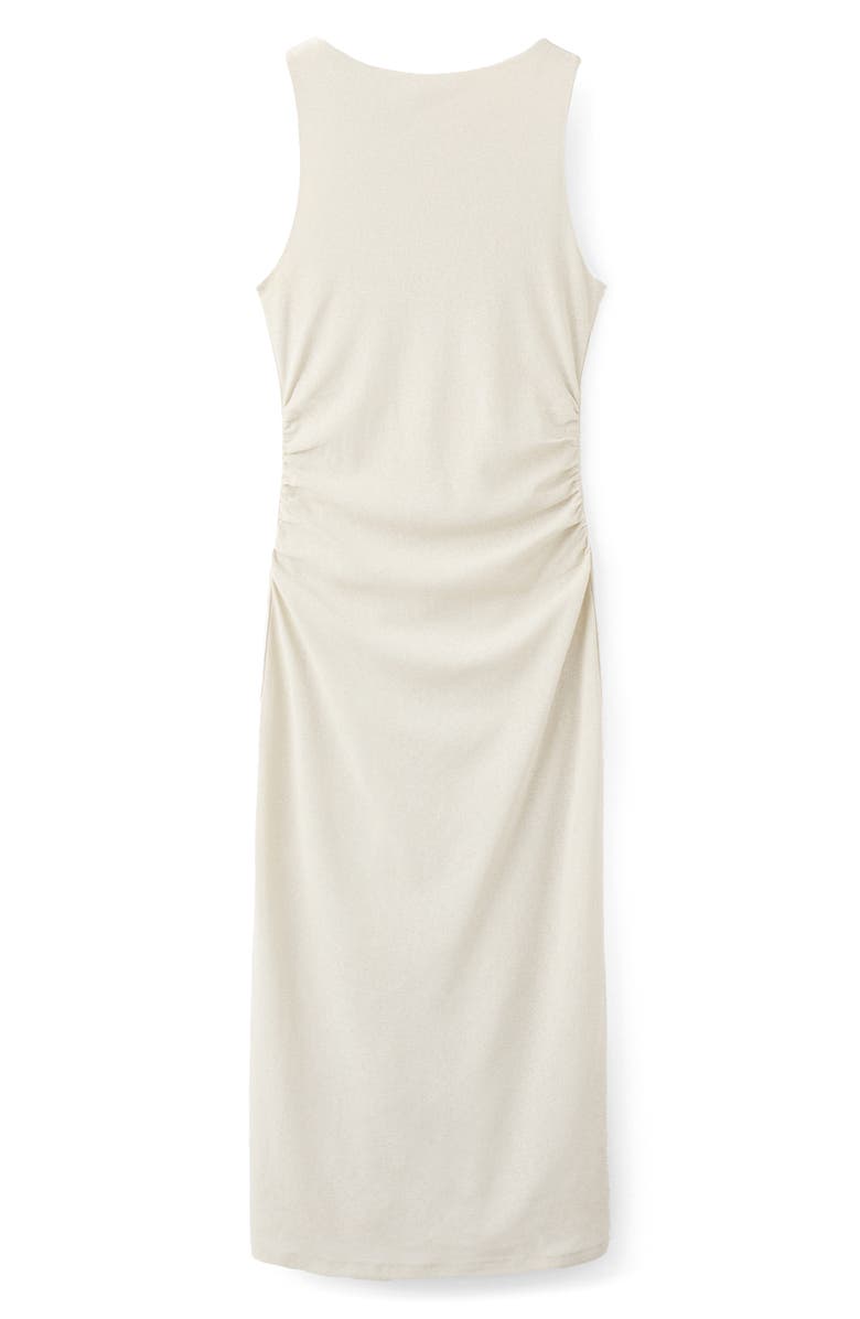 MANGO Drape Waist Sheath Midi Dress, Alternate, color, 