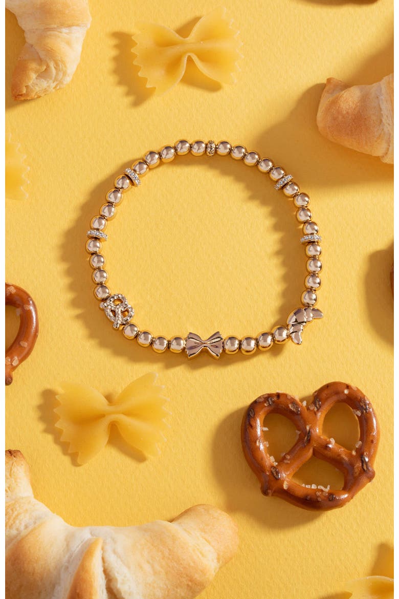 Carbs Are My Love Language Beaded Stretch Bracelet, Alternate, color, Carbs Are My Love Language