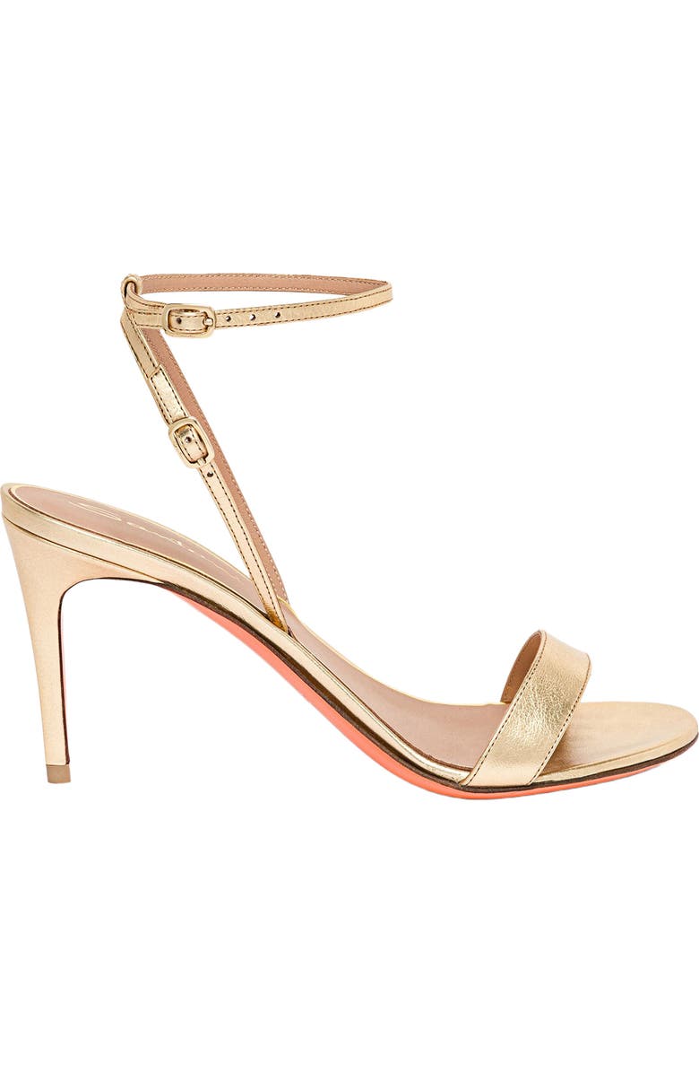 Santoni Leather high-heel sandal, Main, color, Gold