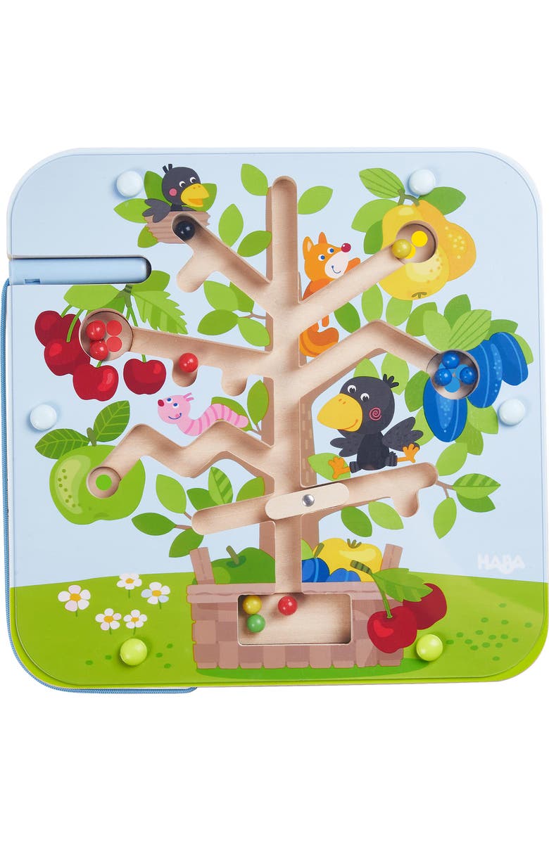 HABA Busy Board for Toddlers 2-4 Orchard Magnetic Maze Puzzle Game, Toddler Travel Toys & Montessori Toys, Alternate, color, Multi