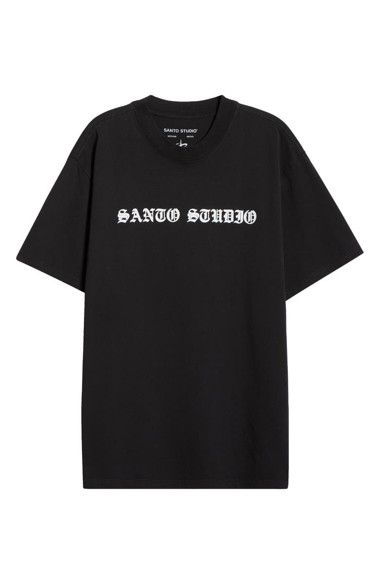 SANTO STUDIO Old English Logo Graphic T-Shirt, Alternate, color, Vintage Black