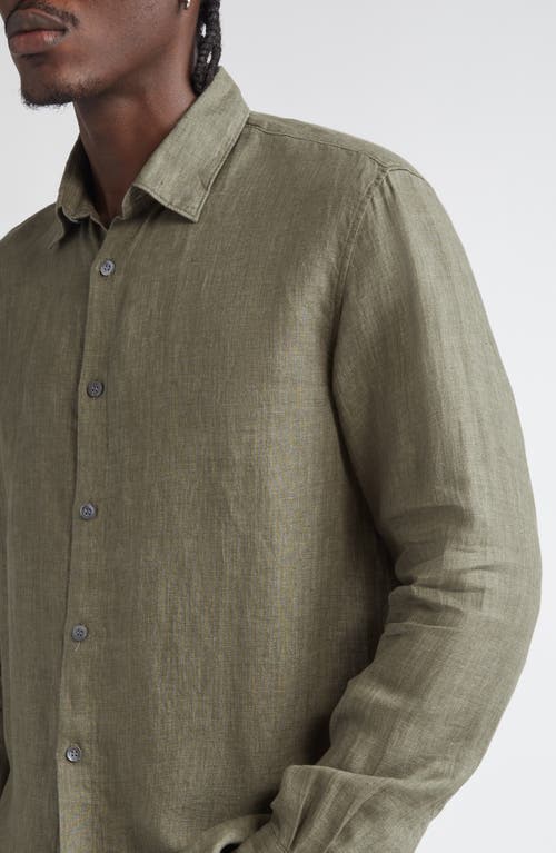Sunspel Long Sleeve Linen Button-up Shirt