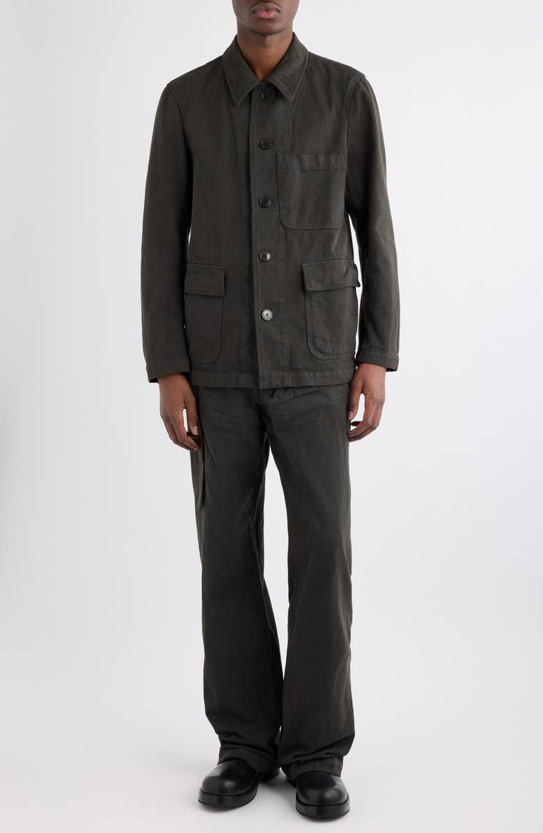 Dries Van Noten Braxton Denim Jacket, Alternate, color, Dark Grey