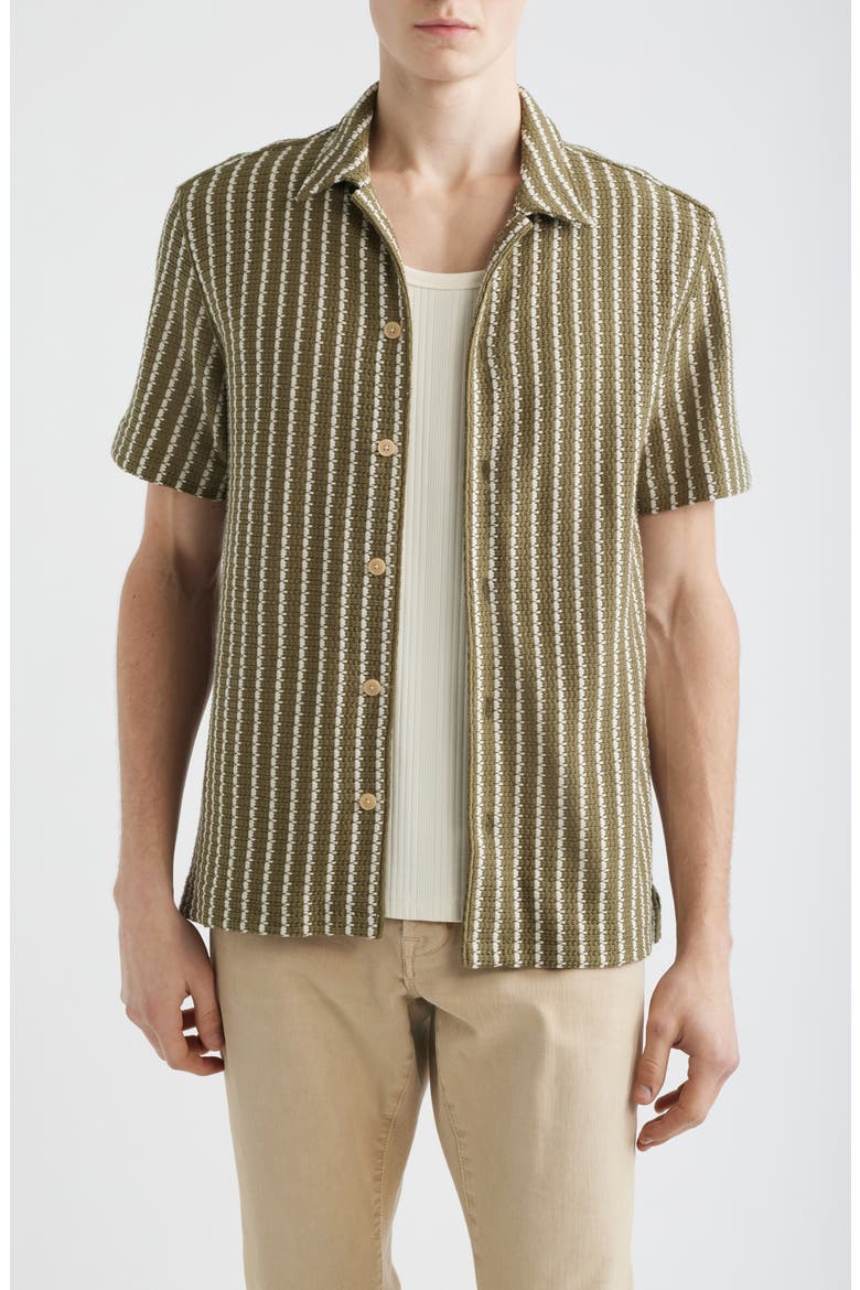 Naples Stripe Shirt, Main, color, STRIPE OLIVE