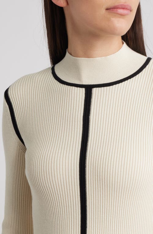 Elie Tahari The Chani Rib Mock Neck Top