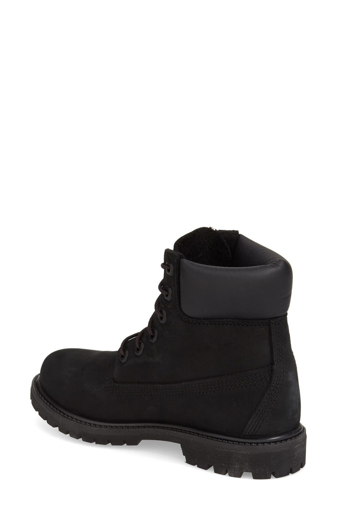Timberland Premium Waterproof Lug Sole Boot, Alternate, color, Black Nubuck Leather