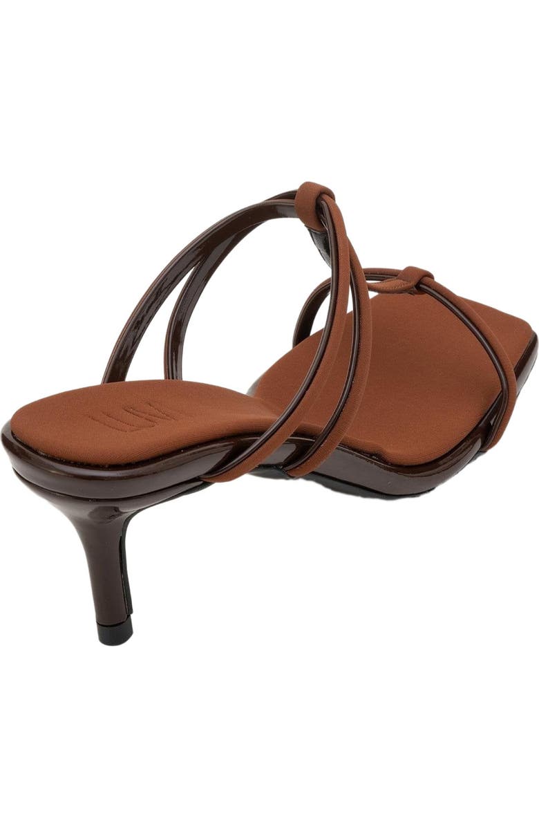 Prologue Shoes Mocha Strap Heel Sandal, Alternate, color, Brown Faux Leather