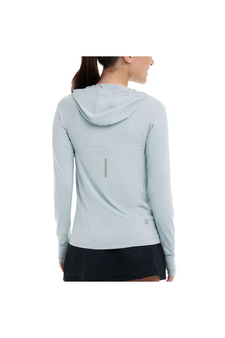 Women's Long Sleeve Full Zip Hoodie Jacket with Sun and UV Protection, Alternate, color, Soft Gray