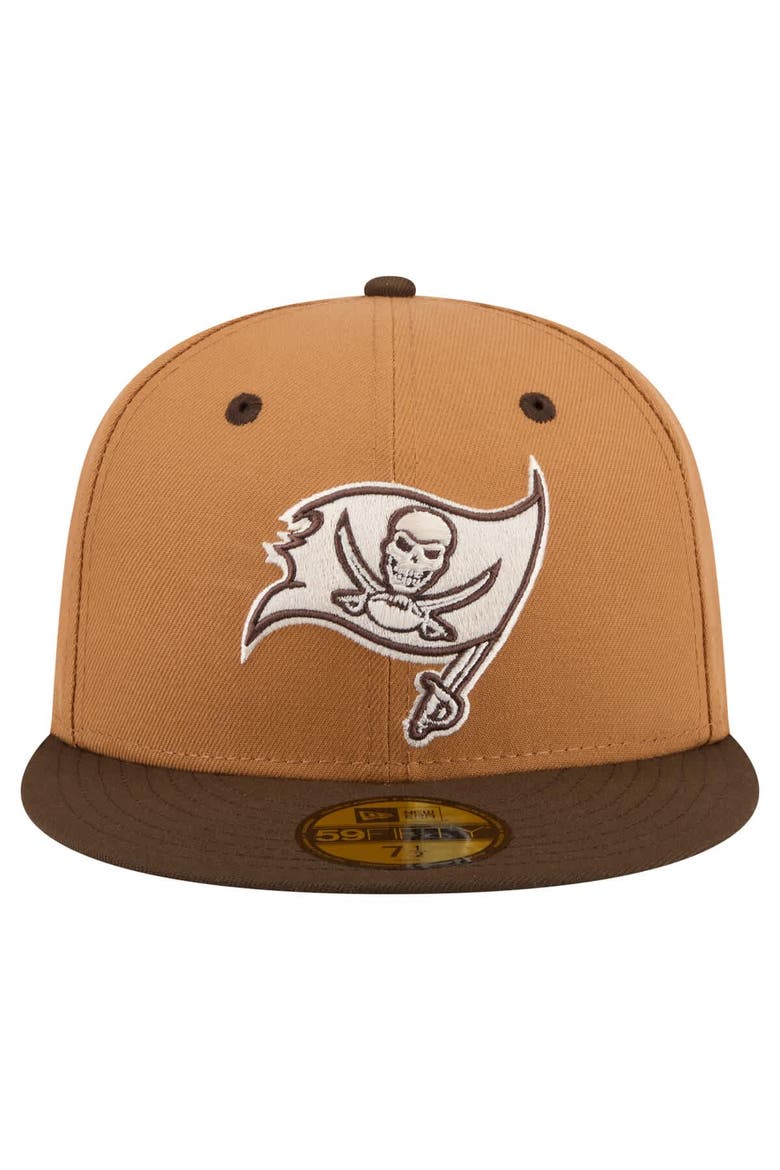 Men's New Era  Light Brown/Dark Brown Tampa Bay Buccaneers Two-Tone Walnut 59FIFTY Fitted Hat, Alternate, color, Light Brown