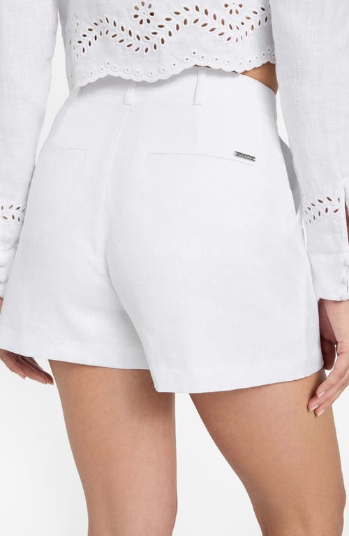 Guess Gen Tailored Linen Shorts In White