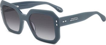 53mm Gradient Rectangular Sunglasses