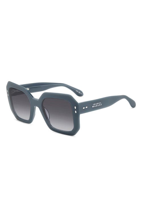 Isabel Marant 53mm Gradient Rectangular Sunglasses In Green