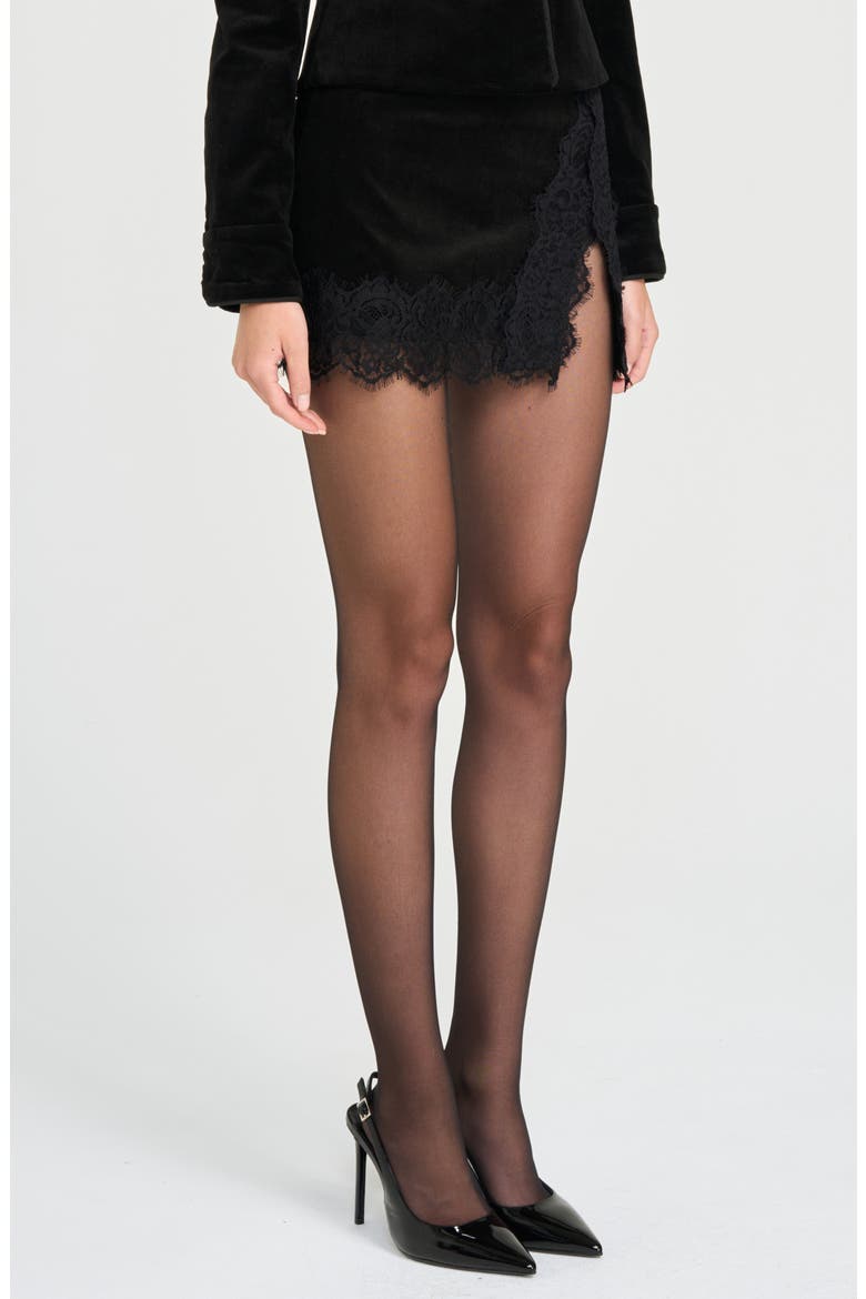 x Rose Lola Rose Miniskirt, Alternate, color, BLACK