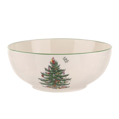 Christmas Tree Round Bowl 8"
