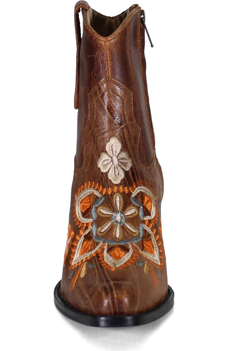 Diba True Cains Ville Embroidered Western Boot, Alternate, color, Brown/ Orange