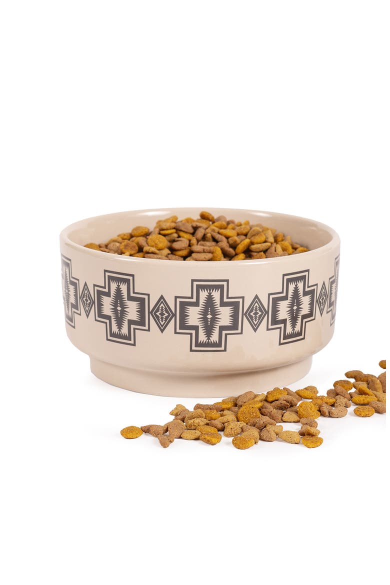 Ceramic Pet Food Bowl, Alternate, color, HARDING NATURAL