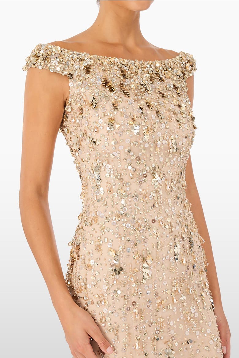 Jessie Beaded Dress, Alternate, color, Illusion