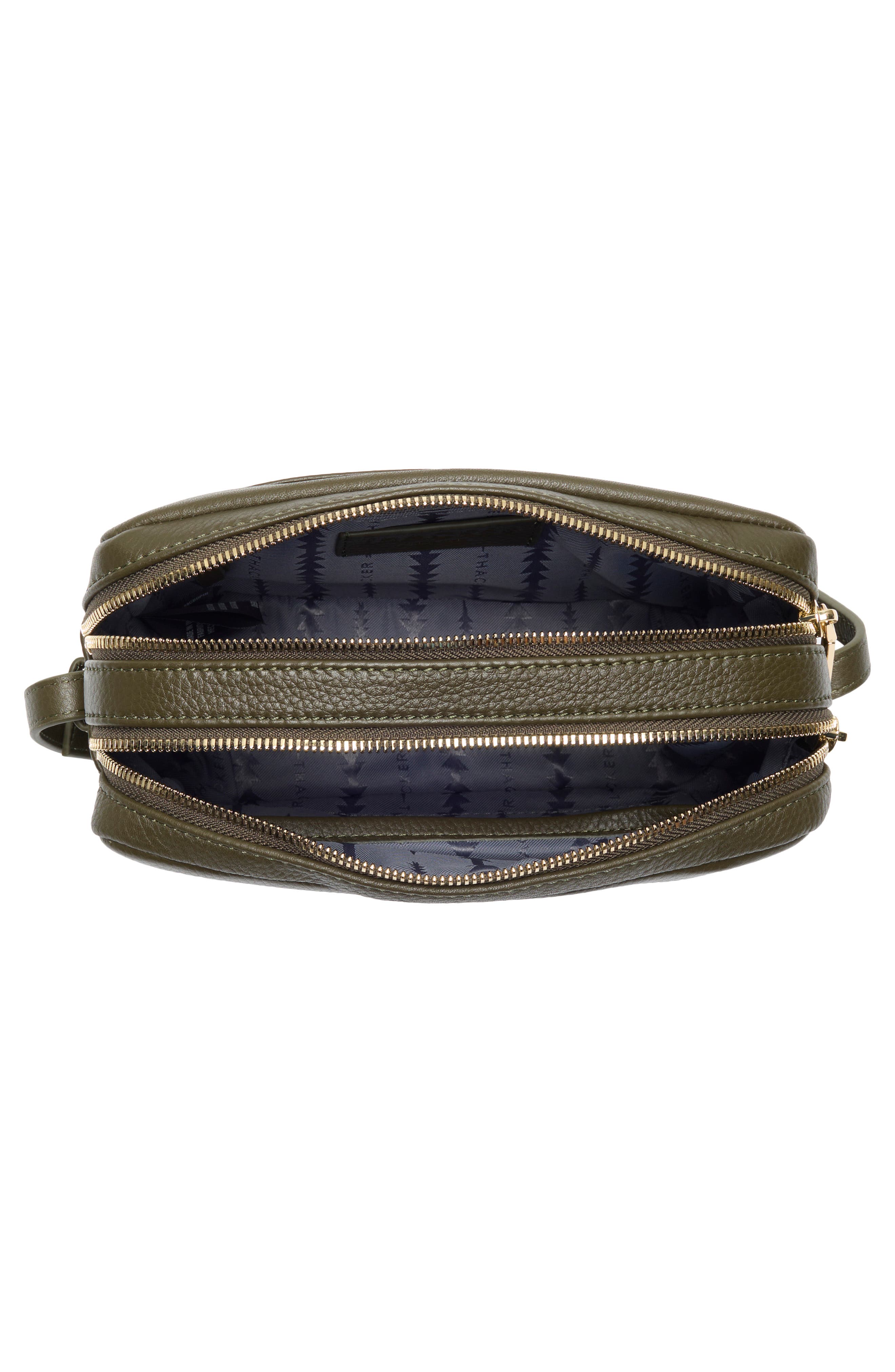 Shay Leather Camera Crossbody Bag, Alternate, color, PINE