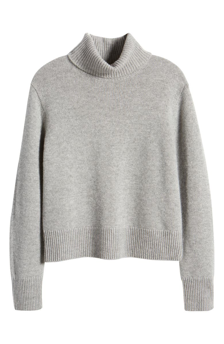 FRAME Cashmere Turtleneck Sweater, Alternate, color, Heather Grey