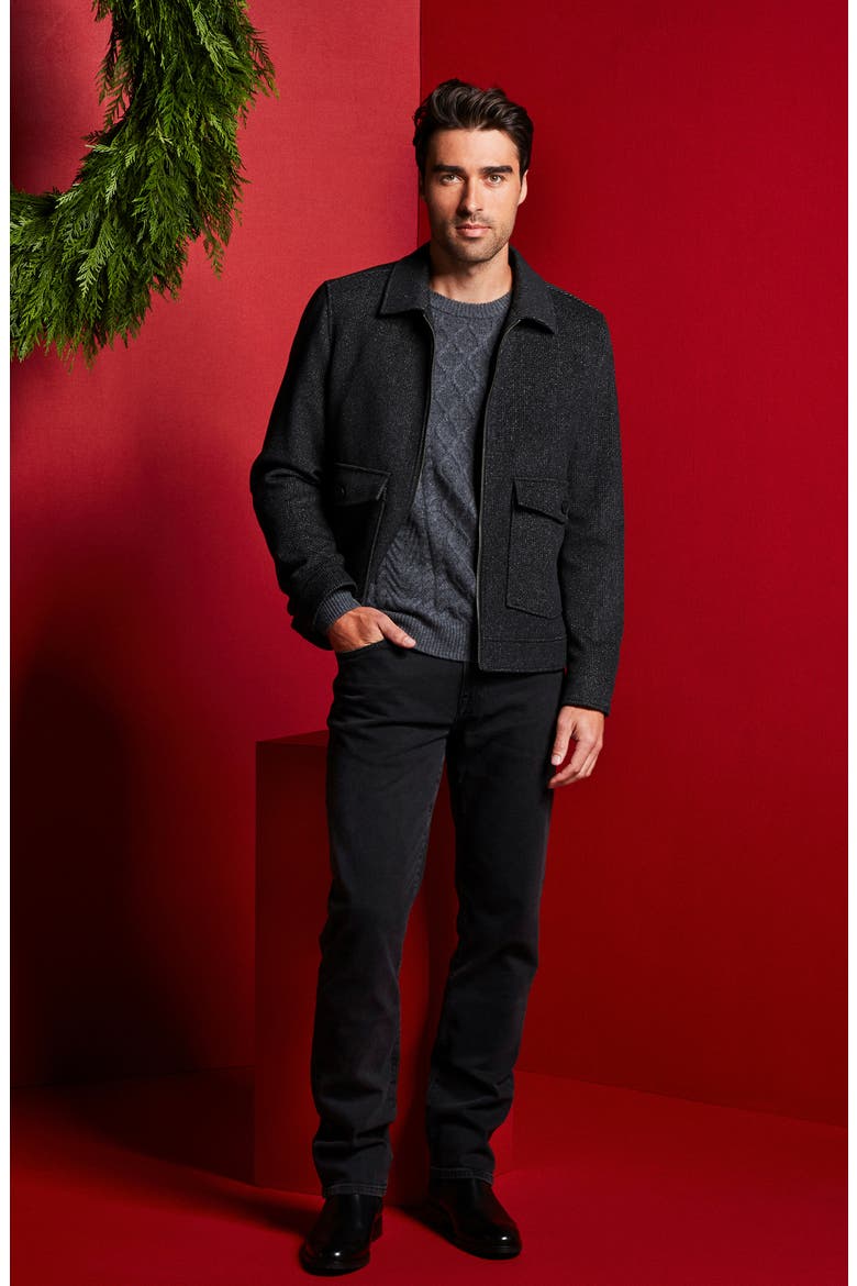 Cable Stitch Luxe Cashmere Sweater, Alternate, color, GREY EMBERS HEATHER
