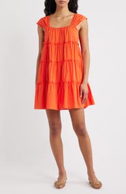 FRNCH Nicandro Tiered Cotton Minidress