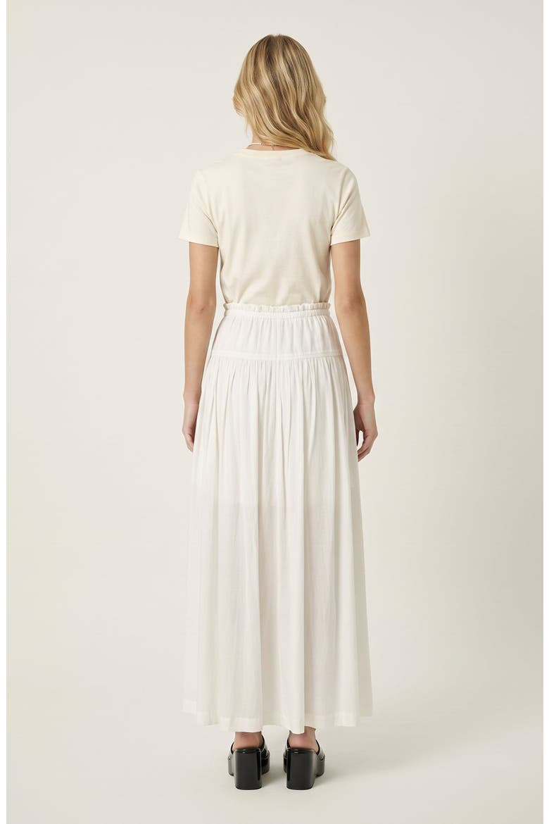 Paperbag Waist Wide Leg Pants with Drawstring and Gathered Yoke, Alternate, color, Beige