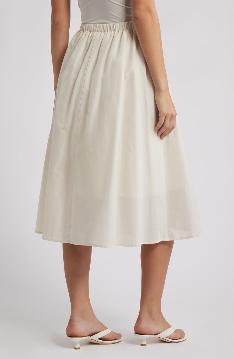 WAYF Greer Pintuck Pleat Midi Skirt, Alternate, color, Porcelain